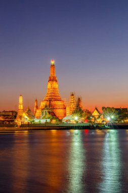 WAT arun Budist Dini yerler twilight saat, bangkok, Tayland