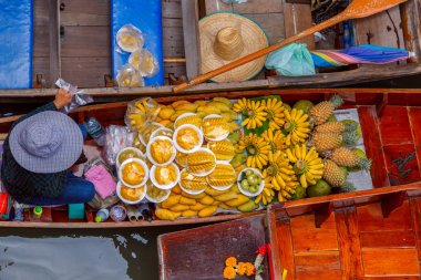 damnoen saduak yüzen Pazar içinde ratchaburi yakın bangkok, Tayland