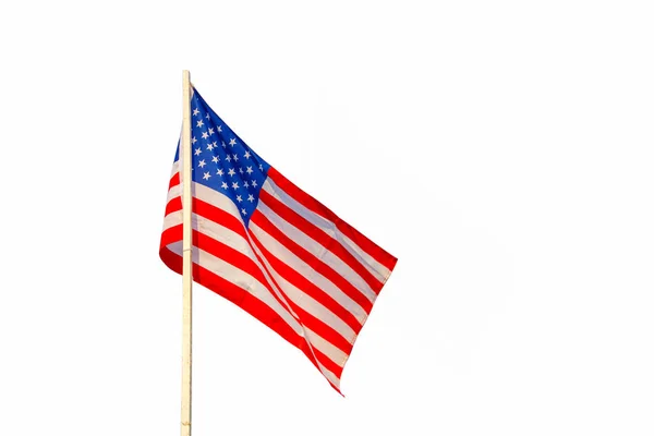 Flag of USA over white background — Zdjęcie stockowe