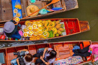 damnoen saduak yüzen Pazar içinde ratchaburi yakın bangkok, Tayland