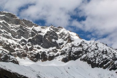 Yakın dağlarda kar, Mount Siguniang en yüksek Qionglai en yüksek dağlar Batı Çin ve Qiang Özerk İli, Sichuan Eyaleti olduğunu.