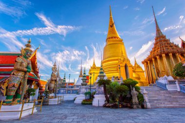 Bangkok Tayland 'daki Wat Phra Kaew Eski Tapınağı