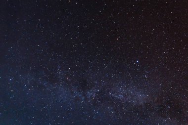 Samanyolu yıldız ve evrendeki, uzun pozlama fotoğraf, tahıl ile uzay tozu ile