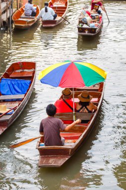 damnoen saduak yüzen Pazar içinde ratchaburi yakın bangkok, Tayland