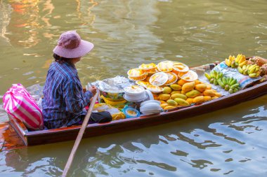 damnoen saduak yüzen Pazar içinde ratchaburi yakın bangkok, Tayland