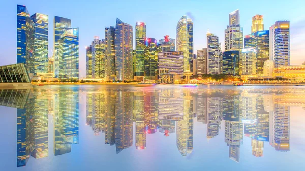 Пейзаж фінансового району та ділового будівництва Сінгапуру — стокове фото