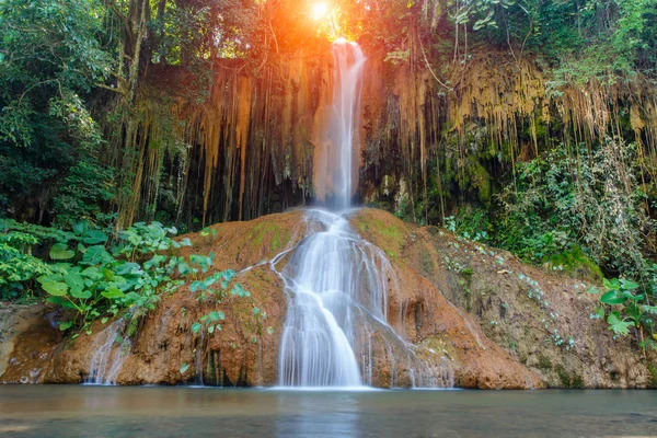 Phu Sang waterfall in green forest at Chiang rai and Phayao province, Thailand