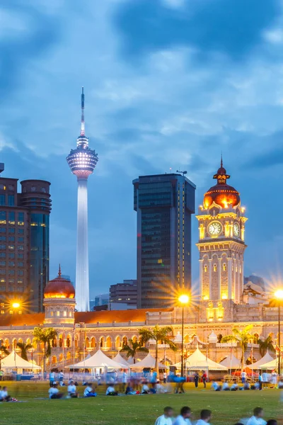 Merdeka Square twiligh, Kuala Lumpur Şehir merkezinde