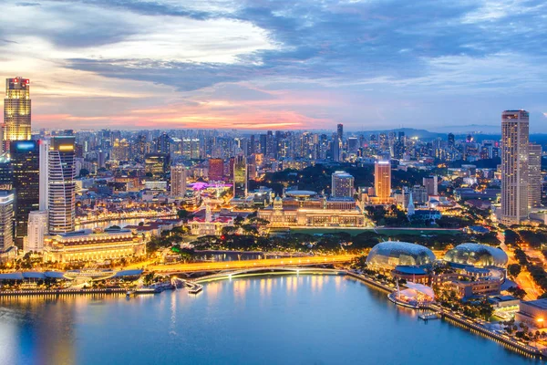 Краєвид Сінгапур фінансового району і бізнес будівництва, Сінгапур Сіті — стокове фото
