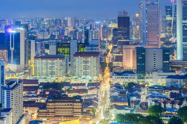 Singapura cidade à noite — Fotografia de Stock