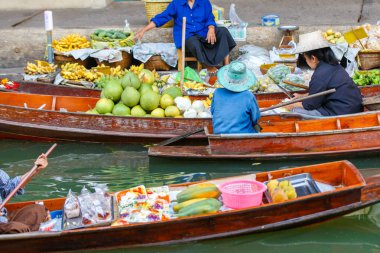 damnoen saduak yüzen Pazar içinde ratchaburi yakın bangkok, Tayland
