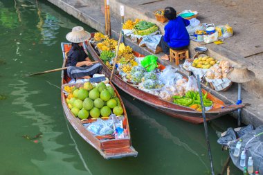 damnoen saduak yüzen Pazar içinde ratchaburi yakın bangkok, Tayland