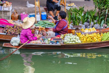 damnoen saduak yüzen Pazar içinde ratchaburi yakın bangkok, Tayland