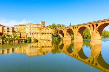 Ağustos Köprüsü ve Saint Cecile kilise Albi, Fransa
