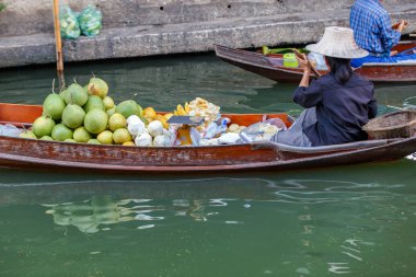 damnoen saduak yüzen Pazar içinde ratchaburi yakın bangkok, Tayland