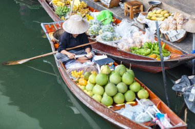 damnoen saduak yüzen Pazar içinde ratchaburi yakın bangkok, Tayland
