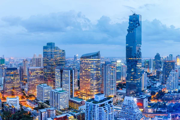 Bangkok dzielnicy finansowej, budynek biznesu i centrum handlowego w Azji Południowo-Wschodniej — Zdjęcie stockowe