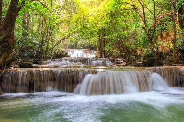 Huai Mae Khamin waterfall in deep forest, Thailand — Stock Photo, Image