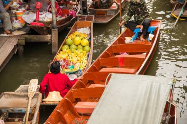 damnoen saduak yüzen Pazar içinde ratchaburi yakın bangkok, Tayland