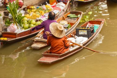 damnoen saduak yüzen Pazar içinde ratchaburi yakın bangkok, Tayland