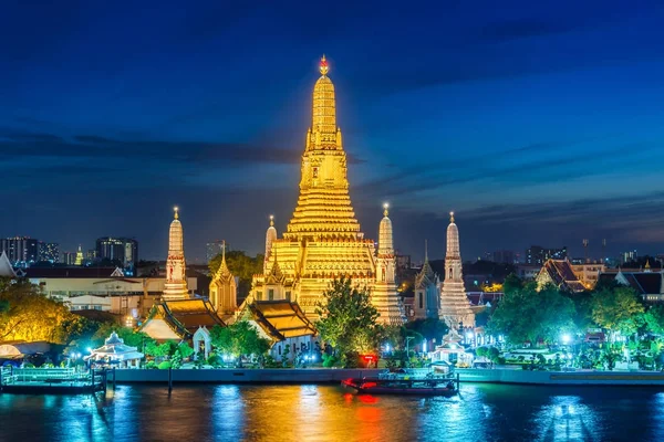 Wat Arun Lugares Religiosos Budistas Crepúsculo Bangkok Tailandia — Foto de Stock