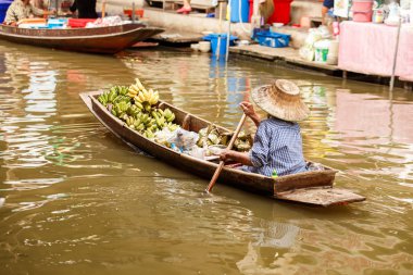 damnoen saduak yüzen Pazar içinde ratchaburi yakın bangkok, Tayland