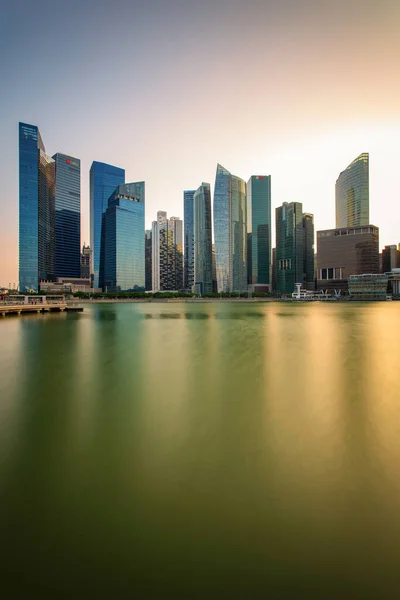 Пейзаж Фінансового Району Ділового Будівництва Сінгапуру — стокове фото