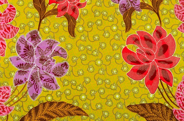 Закрыть Тайский Шелк Традиционный Мотив Фона Текстильный Фон — стоковое фото