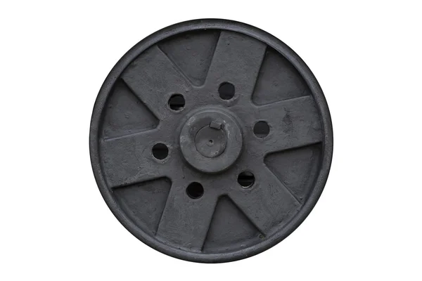 Black steel wheel — Stock Photo, Image
