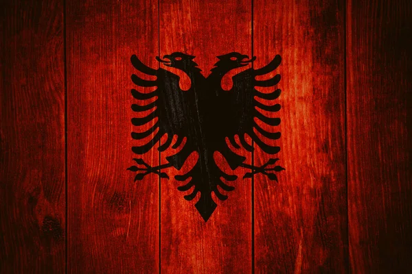 Flagge Albaniens — Stockfoto