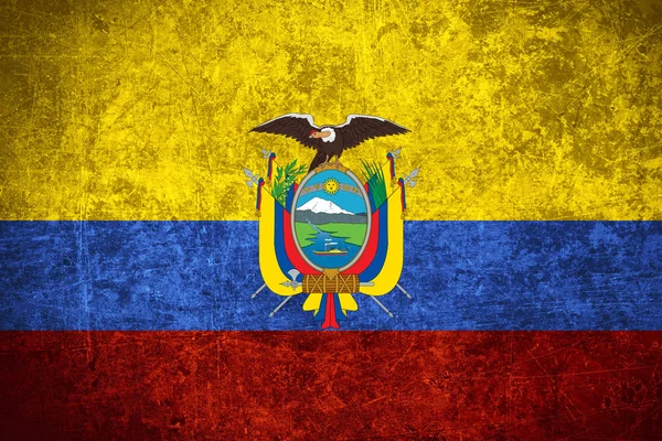 Flagga ecuador — Stockfoto