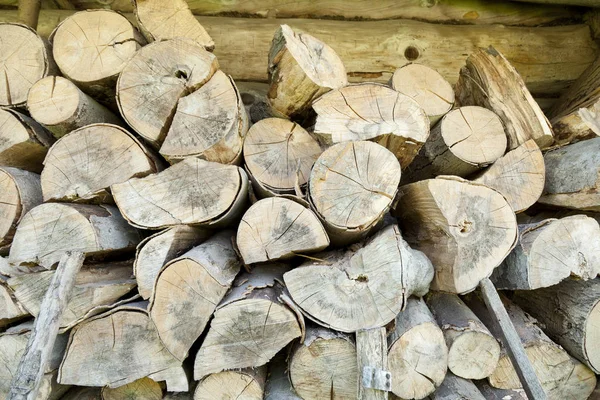 Pile of wooden logs — Stock Photo, Image