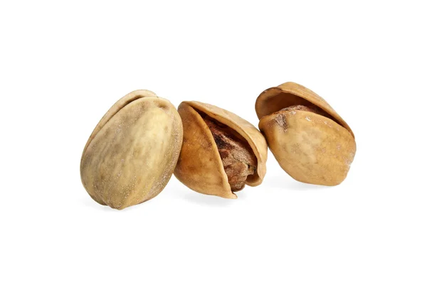 Pistachio nuts on a white background — Stock Photo, Image