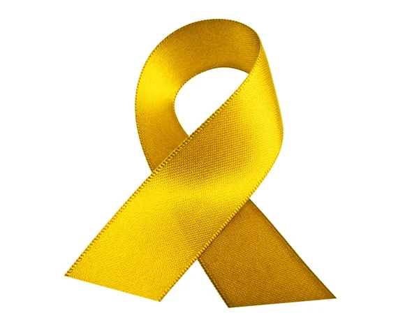 Fita amarela isolada sobre um fundo branco — Fotografia de Stock
