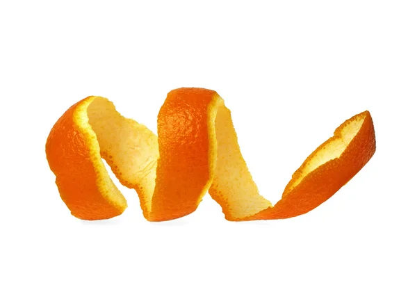 Orange peel against white background — Stock Photo, Image