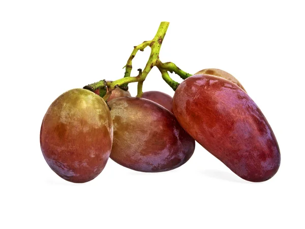 Beyaz arkaplanda taze kırmızı üzüm — Stok fotoğraf