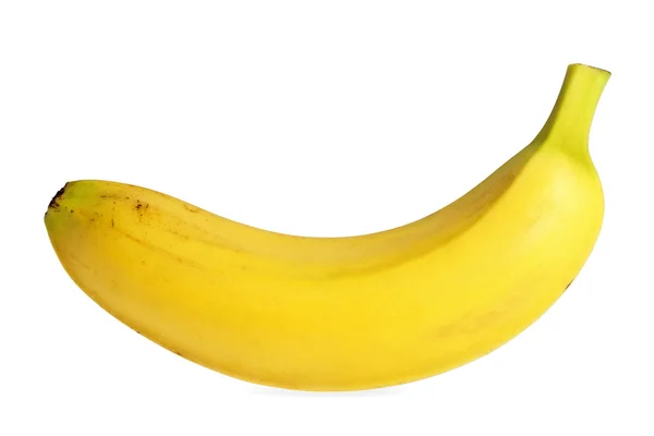 Banana isolata su fondo bianco — Foto Stock