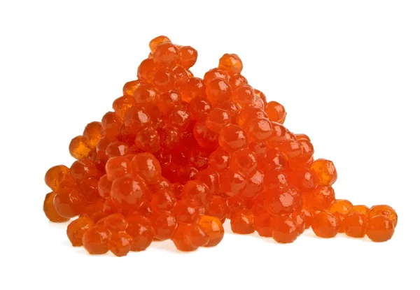 Caviar rojo sobre fondo blanco — Foto de Stock