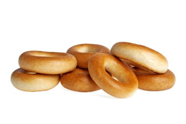 Beyaz bir arka plan üzerinde izole simit