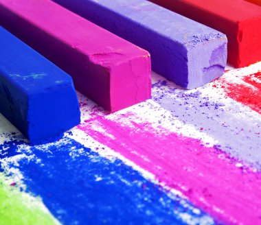 Renkli tebeşir pastel, arka plan