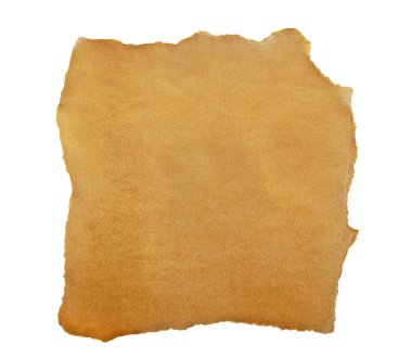 Beyaz arkaplanda izole edilmiş eski kağıt