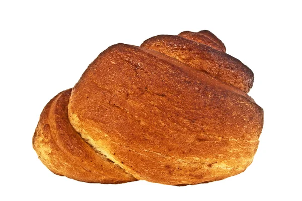 Kanelbulle på vit bakgrund — Stockfoto