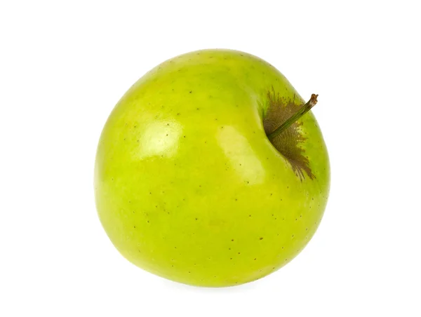 Πράσινο μήλο απομονωμένο σε λευκό φόντο — Φωτογραφία Αρχείου