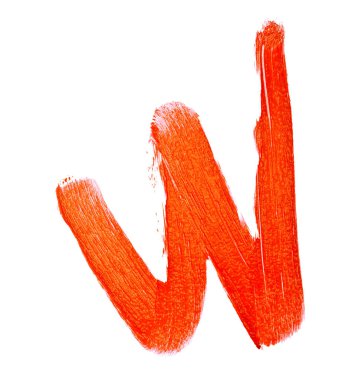 Beyaz zemin üzerine kırmızı renk ruj konturu