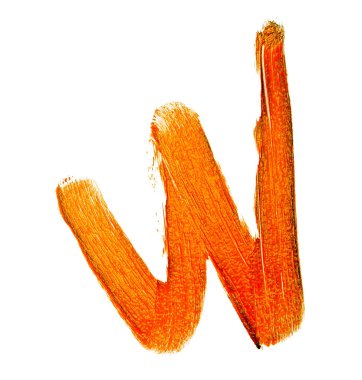 Turuncu renk ruj kontur beyaz arka plan üzerinde