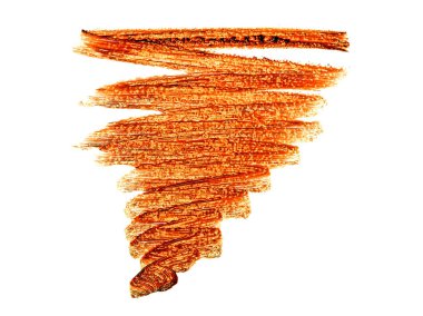 Turuncu renk ruj kontur beyaz arka plan üzerinde