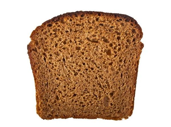 Roggebrood gesneden geïsoleerd op witte achtergrond — Stockfoto