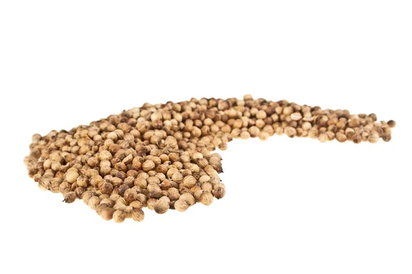 Семена кориандра изолированы на белом фоне — стоковое фото