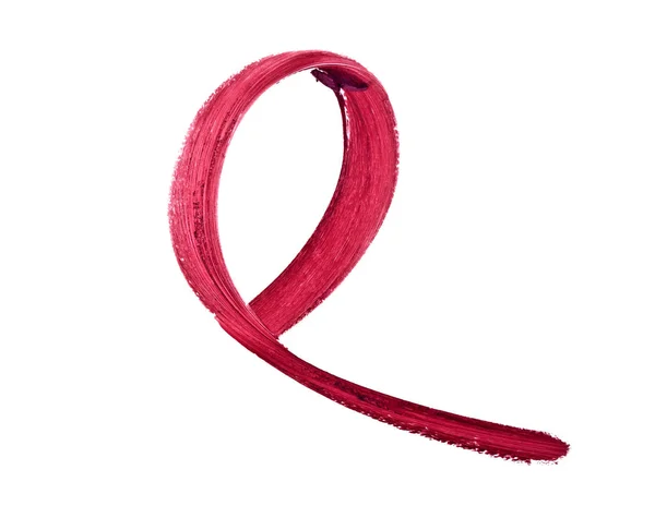 Colore rosa rossetto tratto su sfondo bianco — Foto Stock