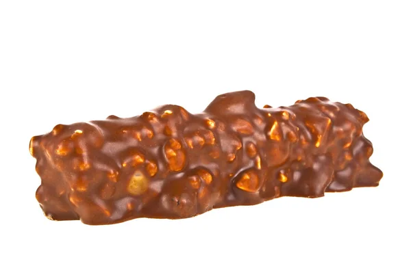 Closeup čokolády izolovaných na bílém pozadí — Stock fotografie
